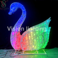 DMX512 3D disesuaikan Program IP65 penggunaan luar ruangan kualitas tinggi RGB lampu Motif Natal