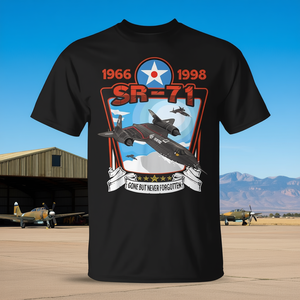 Camiseta Sr71 Blackbird 1966 1998 Diseño de avión militar desaparecido pero nunca olvidado - Product Image 3