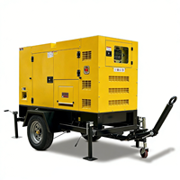 Générateur diesel portable durable de 40 kW 50 kVA, refroidi par eau, haute vitesse, station de charge mobile, pompe, alimentation électrique