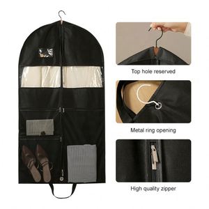 Bolsa de tela no tejida para ropa, vestidos, chaquetas, abrigos, trajes, bolsa protectora contra el polvo para guardar ropa - Product Image 2