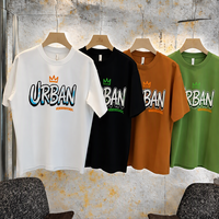T-shirt vierge personnalisé 100 % coton tricoté 280g, qualité supérieure, coupe oversize, impression numérique