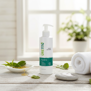Lotion corporelle bio Uretto Hydro 200ml à l'acide hyaluronique et à la Centella, hydratation intense, thérapie anti-âge, réparation, parfum arbre à thé - Product Image 3
