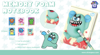 Carnet miniature Strange Us Monster en mousse à mémoire de forme, reliure cousue en PU, 82x103mm, 80 feuilles, impression numérique, journal mignon, cadeau |   Recrutement mondial