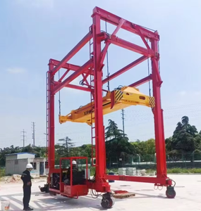 Mini contenedor portátil de 20 pies y 40 pies, elevador de mástil, elevador de viaje móvil, transportador de contenedores, pórtico de elevación, tonelada, nuevo Motor - Product Image 4