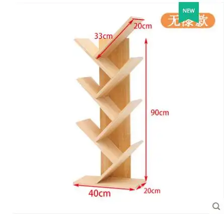 Rak Buku Kayu Solid Sederhana, Rak Meja Multilapis Kreatif Bentuk Pohon Rak Majalah Anak dan Siswa Rak Buku Pinus
