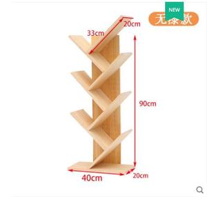 Étagère de livres en bois massif pour enfants et étudiants, étagère Simple à plusieurs niveaux, en forme d'arbre créatif, porte-magazines, en pin - Product Image 1