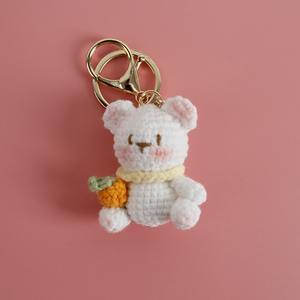 Exquis pendentif ours rose <span class=keywords><strong>en</strong></span> peluche, <span class=keywords><strong>mini</strong></span> porte-clés <span class=keywords><strong>en</strong></span> <span class=keywords><strong>laine</strong></span> tricotée à la main, petit ours <span class=keywords><strong>en</strong></span> peluche fait main - Product Image 5