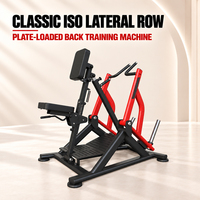 Machine à ramer à charge libre avec support pectoral et bras indépendants pour l'entraînement de la force dorsale en salle de sport commerciale