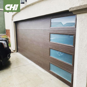 ประตูโรงรถแบบแยกส่วน CHI Modern Insulated สำหรับบ้าน ขนาด 16x7 ฟุต ประหยัดพลังงาน กันน้ำ ผลิตจากแผ่นคอมโพสิต พร้อมหน้าต่าง - Product Image 1