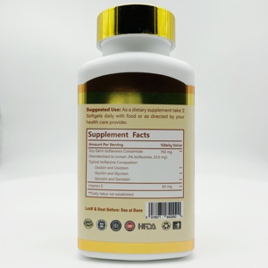 Oem duozi đậu nành <span class=keywords><strong>Isoflavones</strong></span> + Vitamin E Softgels cho điều chỉnh estrogen hỗ trợ cho phụ nữ sức khỏe mãn kinh giảm xương mất - Product Image 3