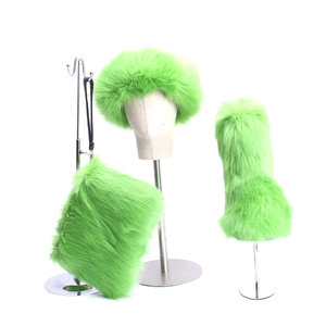 Bottes pour femmes en gros avec fourrure à la cheville, bottes pour femmes en fourrure de raton laveur - Product Image 6