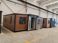 Maison conteneur pliable, assemblage rapide, abri préfabriqué portable pour hébergement d'urgence