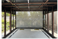 Porte de garage automatique intelligente, porte pliante en verre électrique, structure en alliage d'aluminium, entrée de garage moderne pour villa