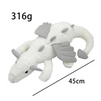2022 nouveau design dragon blanc en peluche neige dragon neige dragon en peluche