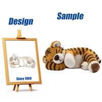 Shengye usine Kawaii bas quantité minimale de commande sur mesure au crochet jouets en peluche personnage assis en peluche Amigurumi Crochet Animal tigre poupée jouets