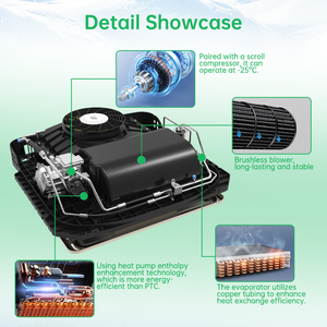 Système de climatisation de stationnement intégré chauffage et refroidissement au prix d'usine, utilisé pour les camions, les fourgonnettes, les camping-cars, etc. - Product Image 6