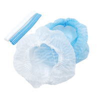 Vente en gros de filet à cheveux jetable PP Non-tissé Clip Cap extensible respirant Double élastique Mop Cap prêt à expédier
