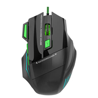 Ratón para Juegos con Cable USB, Retroiluminación RGB, 7 Botones, 3600 DPI, Sensor Óptico, para PC, Portátil, Oficina y Deportes Electrónicos