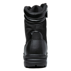 SFB52 <b>Men</b> Black Leather Tactical <b>Boots</b> <b>Waterproof</b> High Top Lace‑Up Outdoor <b>Work</b> <b>Boots</b> All Seasons <b>For</b> Hiking Training - Product Image 2