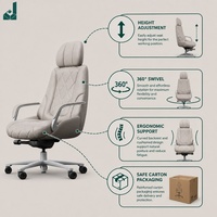 Chaise de bureau exécutive moderne à dossier haut en cuir avec design de surpiqûres en losange pour bureau de PDG et salle de réunion