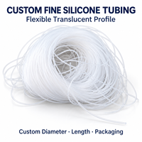 Tuyau en silicone translucide fin OEM, flexible et lisse, pour instruments de distribution de précision et d'échantillonnage d'air
