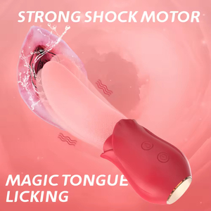 10 Speeds Realistic Licking Tongue Rose Vibrators for Women Nipples Clitoral Stimulation Toys for Adult <b>Female</b> Couples - Product Image 3