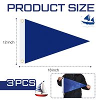 Décorations de fête à la maison en plein air en gros toutes les conceptions avec œillets en laiton drapeaux de fanion personnalisés drapeau de bateau triangle