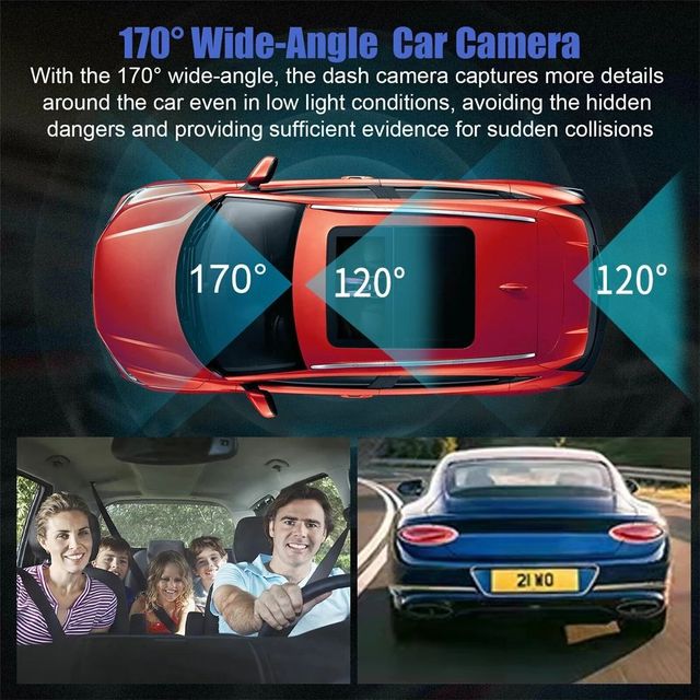 2026 New 3 Channel DVD Dash Cam 1080P Triple Lens Car DVR Video Recorder Front Interior Rear Camera Night Vision G-Sensor Pro