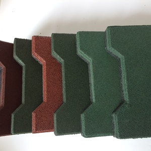 Baldosas de Caucho de Seguridad Encajables Impermeables para Exteriores, para Campos Deportivos, Parques Infantiles, Jardines, 18-45 mm de Grosor - Product Image 1