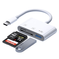 Lector de Tarjetas móvil tipo C USB 3,0 OTG Flash Drive Tarjeta SD y TF Transferencia de cámara Multisistema Compatible para Hub en stock