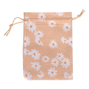 YiWu Color Printed Daisy Hemp <b>Bag</b> Drawstring Bundle Jewelry Packaging <b>Bag</b> <b>Christmas</b> <b>Gift</b> Decoration <b>Gift</b> <b>Bag</b> - Product Image 4