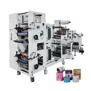 Impressora automática de etiquetas de filme plástico UV de 2 3 cores, impressão flexográfica de etiquetas de papel adesivo, preço da máquina de corte e vinco