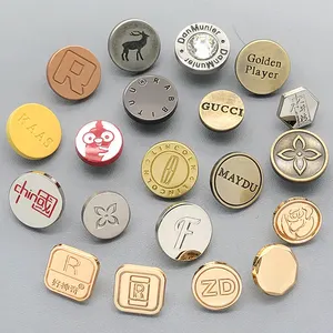 Bottone a pressione inciso in metallo con Logo personalizzato con bottone a pressione rotondo di alta qualità all'ingrosso in fabbrica