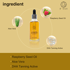 Marque privée Gouttes autobronzantes biologiques pour le bronzage du visage Solution d'huile bronzante pour le corps noir <span class=keywords><strong>Autobronzant</strong></span> - Product Image 6