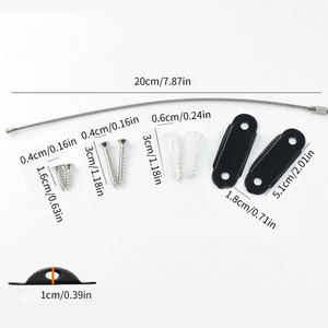 Sangles de fixation modernes en métal pliables pour meubles, kits d'ancrage anti-renversement pour la sécurité des bébés, sécurisés, réglables, durables, écologiques SSR-2 - Product Image 6