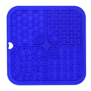 Nuove idee di prodotto 2024 Pet Slow Feeder Pet mat Lick Silicone per animali domestici leccare stuoie con ventose