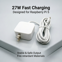 Cargador Rápido Raspberry Pi 5 de 27W Tipo-C PD3.0 para Raspberry Pi 5