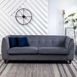 Chaise clásico Tufted Relax Sillón Sofá Asiento Tela larga Dos asientos directos de fábrica Dos sofá de terciopelo Logotipo personalizado Moderno CN;ZHE