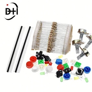 ชุดตัวต้านทานแบบพกพาที่ใช้งานได้สะดวกสำหรับชุดเริ่มต้นอาร์ดูโน่ UNO R3 LED โพเทนชิออมิเตอร์ แทคสวิตช์ พินเฮดเดอร์ - Product Image 3