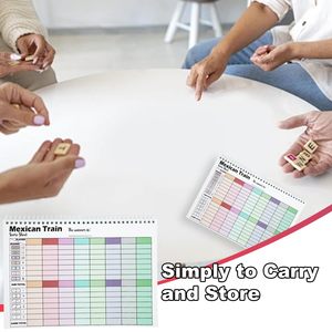 Carnets de scores personnalisés pour le jeu Mexican Train, reliure spirale, feuilles de suivi des scores pour le jeu de dominos, accessoires pour le jeu Mexican Train - Product Image 5