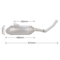 Système d'échappement complet en acier inoxydable Enduro Rally pour VOGE 300GY Valico 300 Rally 2021-2026 Pièces de moteur