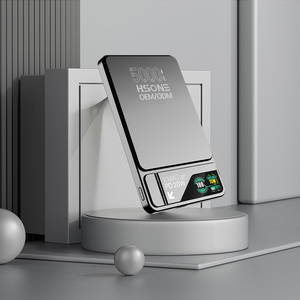 Cargador Inalámbrico Magnético LF17 con Pantalla TFT, Carga Rápida de 15W, Entrada Micro USB, Ultra Delgado, Aleación de Aluminio, Soporte Oculto - Product Image 1