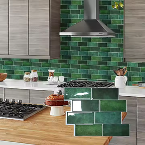 YALONG Atacado Verde Moderno Adesivos De Parede De Vinil Auto Telhas De Parede De Vinil Diy Telha <span class=keywords><strong>3d</strong></span> Decoração Adesivo De Parede - Product Image 2