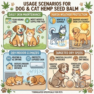 Baume pour pattes d'animaux à l'huile <span class=keywords><strong>de</strong></span> graines <span class=keywords><strong>de</strong></span> chanvre entièrement naturelle, marque privée OEM, beurre pour le nez des chiens, apaisant pour les pattes des chats, crème hydratante sans danger pour la léchage - Product Image 2