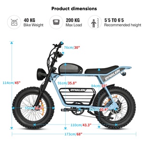จักรยานไฟฟ้าไฮบริดสไตล์เรโทร รุ่น USA Warehouse 48v Emtb Moped สำหรับถนนและทางวิบาก ยางใหญ่ - Product Image 3