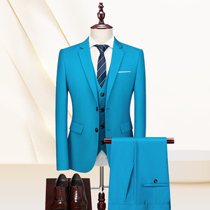 Costume trois pièces pour homme (veste + gilet + pantalon) de haute qualité, blazer d'affaires / costume de mariage pour le marié / smoking pour homme, tailles S-6XL - Product Image 1