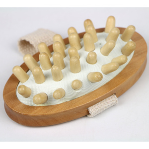 Bain à main en bois compostable SPA corps masseur Cellulite corps brosse outil de Massage sec brosse pour le corps - Product Image 2