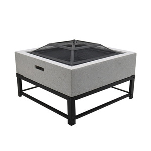 Multifunctional Fire Pit Charcoal <b>Grill</b> With <b>Mesh</b> Lid Outdoor BBQ Heater 76x76x27cm Windproof Rustproof Design - Product Image 3