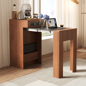 Bàn Ăn Gấp hộ gia đình nhỏ siêu hẹp Bàn Vuông rắn chân gỗ trẻ em đơn giản bàn nhỏ - Product Image 2