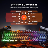 Redragon K521 Upgrade Rainbow LED Clavier de jeu filaire Anti-Ghosting Clavier de jeu filaire